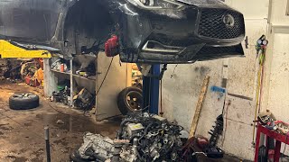 Turbo replacement on Infiniti Q60/Q50 red sport vr30