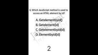 Download lagu The JavaScript method 'document.getElementById(id)' is used to access an HTML document by id. mp3