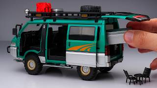 Unboxing of MPV Camper Minivan Diecast Model - American MPV