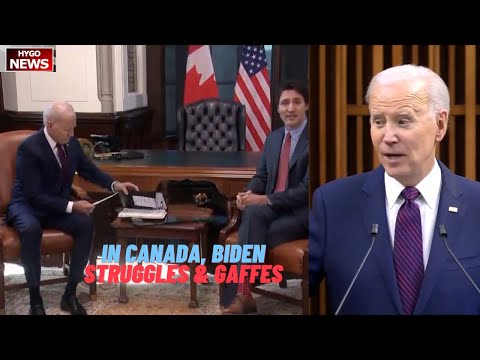 In Canada, Biden giant teleprompter 'I applaud China', struggles & gaffes