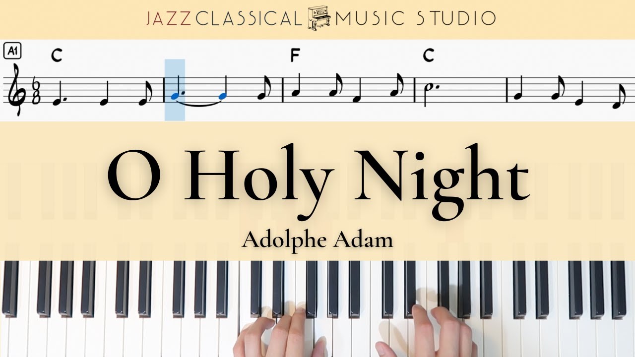 O Holy Night - Adolphe Adam | Piano Tutorial (EASY) | WITH Music Sheet | JCMS