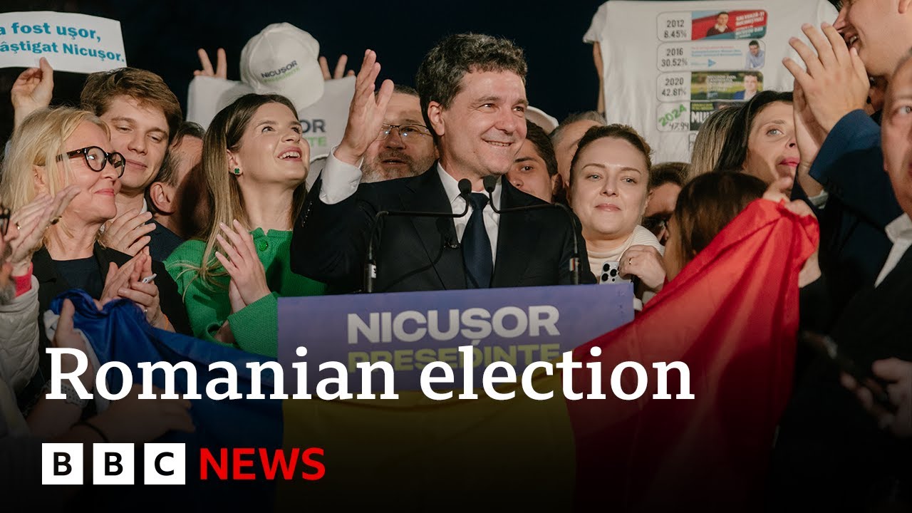Romanian election: Liberal, pro-EU mayor Nicusor Dan wins tense race for presidency | BBC News