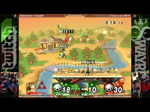 APEX 2014   SSBB P2L4   Master Raven + ScaryLB59 VS CT Xzax & AGC WiR K9