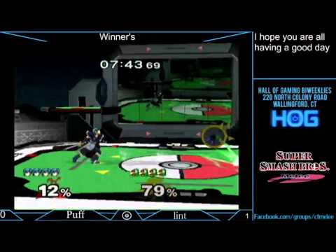 Puff (Marth) vs lint (Falco) Winner's R3 HoG BiWeekly 32