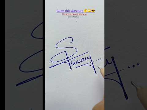 How to the sign Letter.S?💜❤️🖤 #calligraphy #signature #art #handwriting