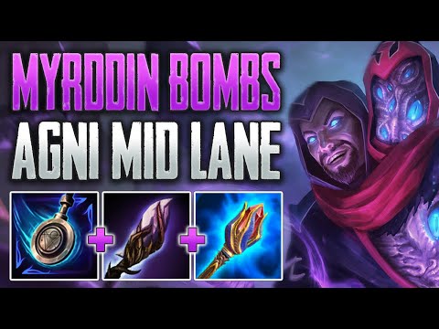 MYRDDIN ENHANCED BOMBS! Agni Mid Gameplay (SMITE Conquest A-Z)