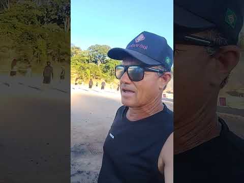 Éu conversando e mostrando a praia dó orlei município de Aragarças Goiás 
