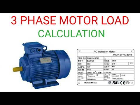 3 Phase Motor Load Calculation