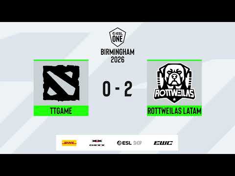 Ttgame vs Rottweilas Latam - ESL One Birmingham 2026 Closed Qualifiers NA
