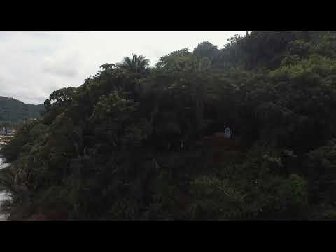 Drone video kissing beach. Playa del Besos