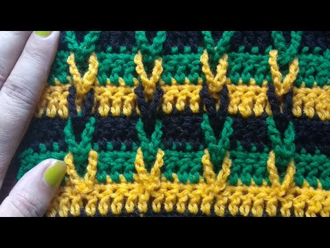 How to Crochet Jacob's Ladder stitch .