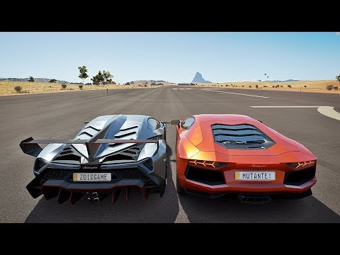 O Racha Lendário - VENENO VS AVENTADOR 2012 - Forza Horizon 3 Online - GoPro ‹ ZoiooGamer ›