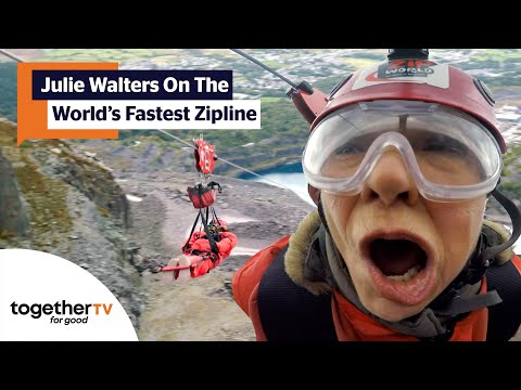 Julie Walters Flies On The World's Fastest Zipline! | Coastal Railways With Julie Walters