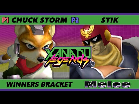Xanadu Legends - Stik (Captain Falcon) Vs. Chuck Storm (Fox) Smash Melee - SSBM
