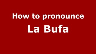 How to pronounce La Bufa