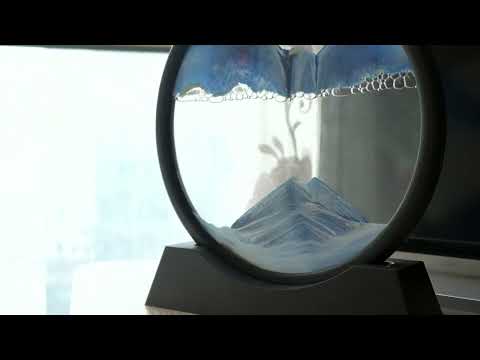 Winthfure Moving Sand Art Picture - 3D Deep Sea Sandscape in Motion Display Round Glass in US Amazon