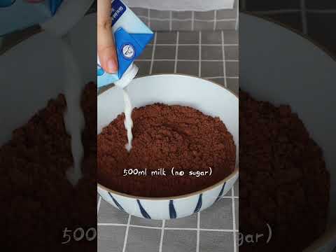 Homemade chocolate syrup with cocoa powder, only 3 ingredients #asmr #shorts #chocolate