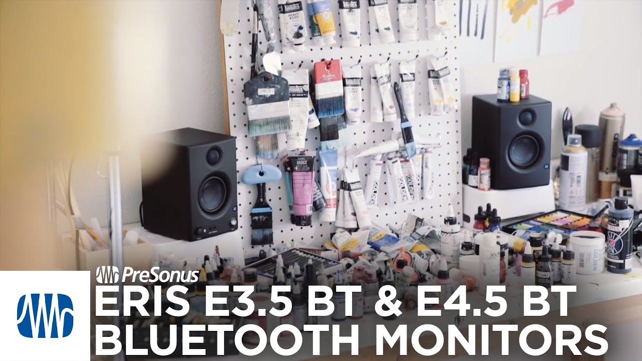 Presonus Eris E3.5 BT Bluetooth Studio Reference Monitors Media  Speakers+Stands - Rockville Audio