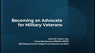 Becoming an Advocate for Military Veterans