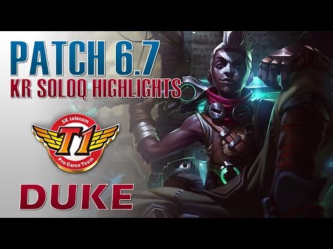 SKT T1 Duke - Ekko Top Lane - KR SoloQ Highlights