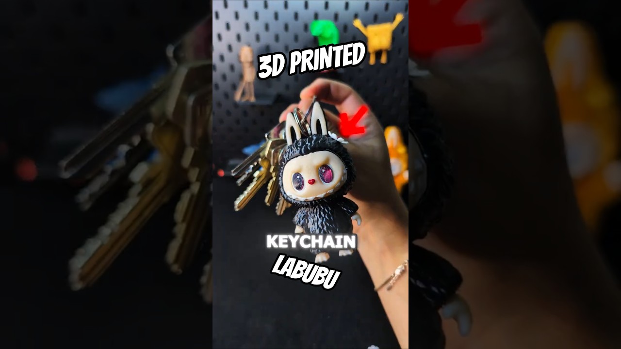 3D Printed Tiny Labubu Keychain Dual colour #howto #3dprinting