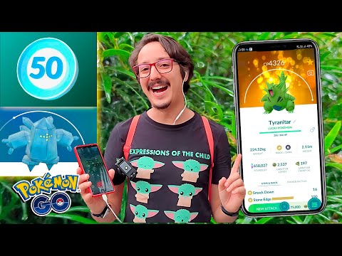 LEVEL 50! The UNBELIEVABLE Larvitar Community Day! Lucky Tyranitar, Regice, and VERY SHINY