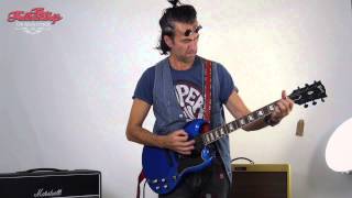 Video thumbnail for Gibson SG Showcase Edition (1988) Blue at The Fellowship of Acoustics by The Fellowship of Acoustics
