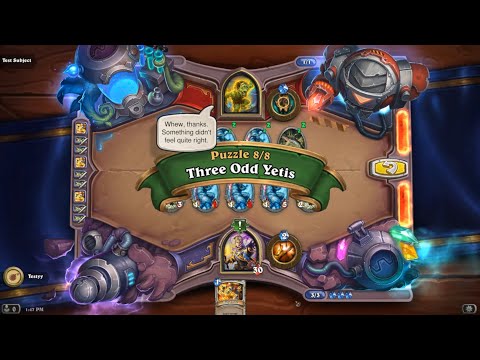 Solution Puzzle Lab Mirror: Three Odd Yetis - Test Subject (8/8), Hearthstone Boomsday [UPDATED]