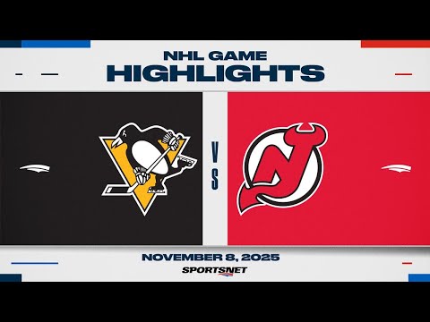 NHL Highlights | Penguins vs. Devils - November 8, 2025