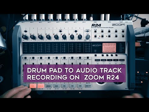 How to record the drum pads on the ZOOM R24 to an audio track (finger drumming)