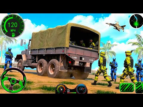 Army Truck Rescue Simulator 3D - US Offroad Army Cargo Truck Driving - Android GamePlay 