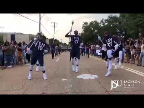 Jackson State University's Sonic Boom of the South Marching Out of Thee Merge
