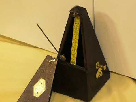 Antique Wood Bell Metronome de Maelzel by Seth Thomas Clocks Dark Walnut, Fully Restored, Brass Trim image 19