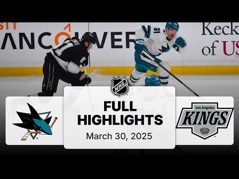 NHL Highlights | Sharks vs. Kings - March 30, 2025