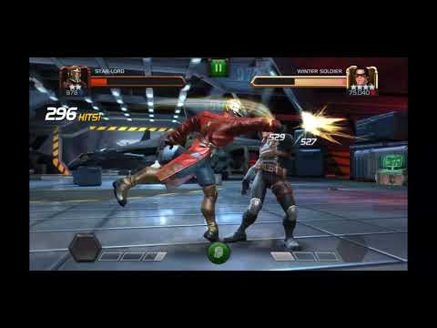 2 star STAR LORD vs winter soldier ( REALM OF LEGENDS ) - marvel contest of champions