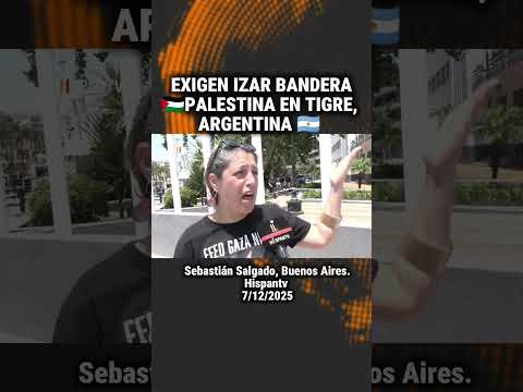 EXIGEN IZAR BANDERA PALESTINA EN TIGRE, ARGENTINA
