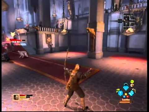 Dragon Age 2 Boss Fight - Arishok  vs. Archery Rogue - XBOX 360
