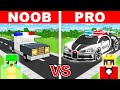 NOOB vs PRO: POLICE CAR House Build Challenge In Minecraft!