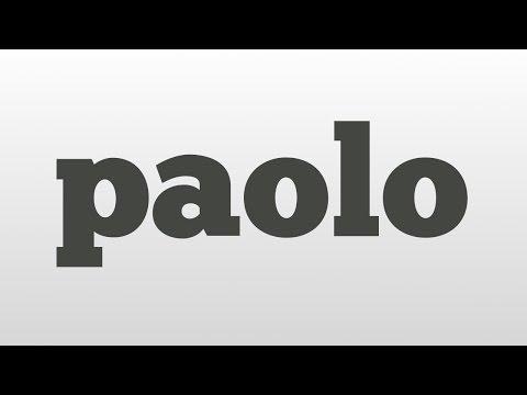 paolo meaning and pronunciation