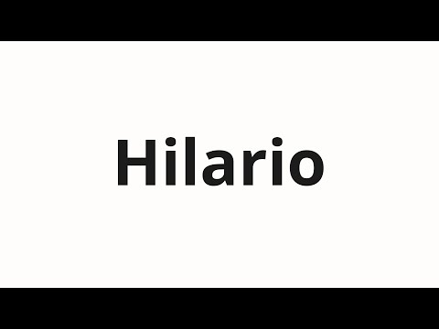 How to pronounce Hilario