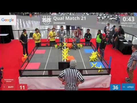 2017 VEXU Innovate Q21 - BUFF vs UTXJ2 - 52 to 4