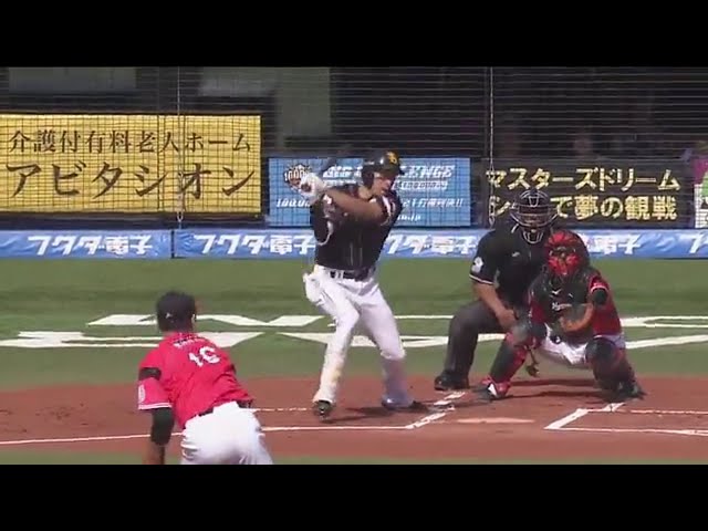 【1回表】今日も先制点!! ホークス・柳田がチームに勢いをつける先制打!! 2017/9/9 M-H