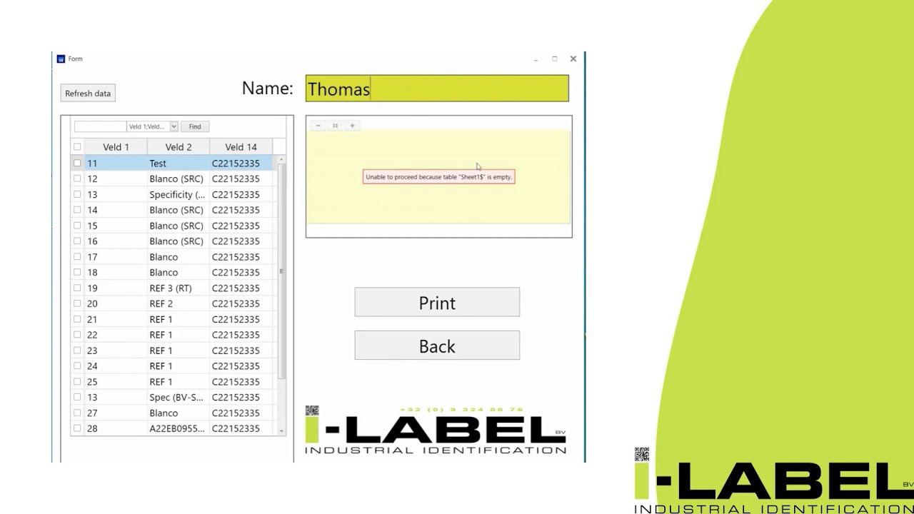 Nicelabel forms demo