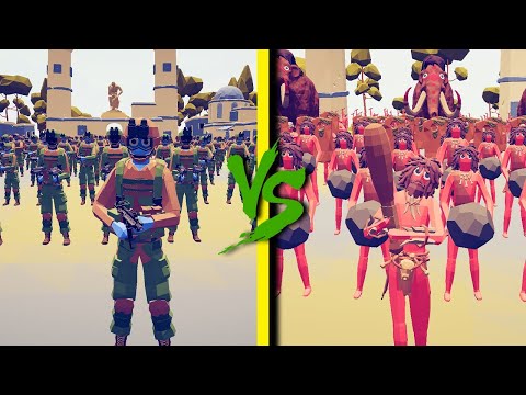 TRIBAL FACTION vs SPECIAL FORCE TEAM - Totally Accurate Battle Simulator TABS