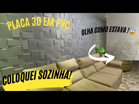 Transformei minha parede da sala com a placa 3D em PVC gastando muito pouco!