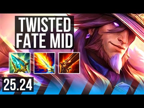 TWISTED FATE vs SYNDRA (MID) | Good KDA: 17/1/9, 42K damage | EUW Master | 25.24