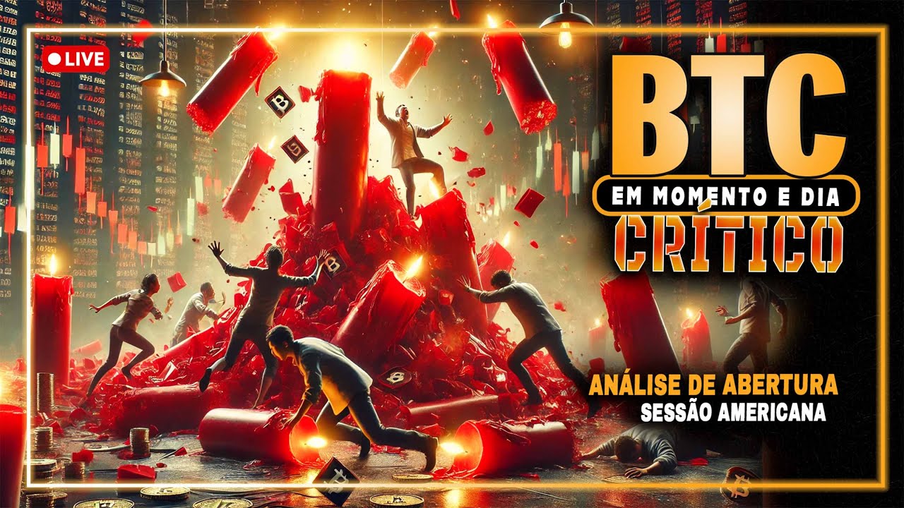 😉Bitcoin Abre Semana Caindo! 🟢 Análise Ao Vivo do BTC & Alts