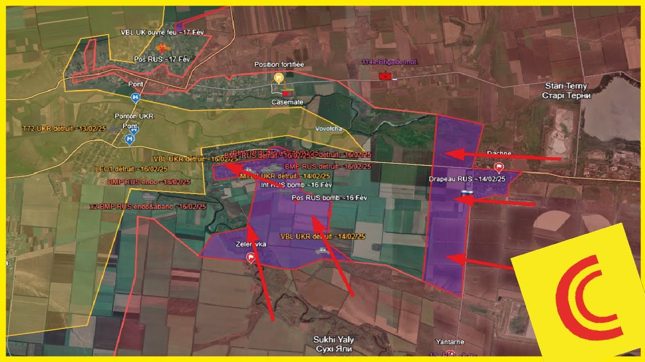 Conflit Ukraine 18/02/25 : le saillant UKR à l'ouest de Kurakhove en passe d'être éliminé