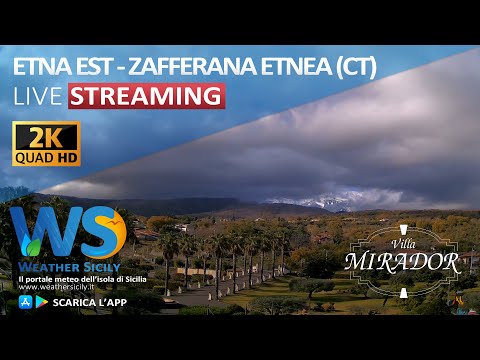 🔴 Zafferana Etnea, Etna est live webcam - Panoramica da Villa Mirador