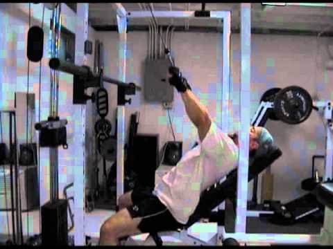 Incline bench online pull